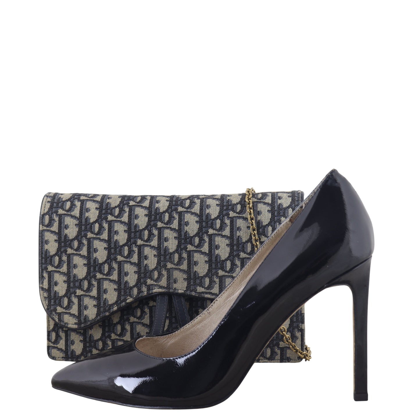 Dior Saddle Pouch Wallet on Chain Oblique