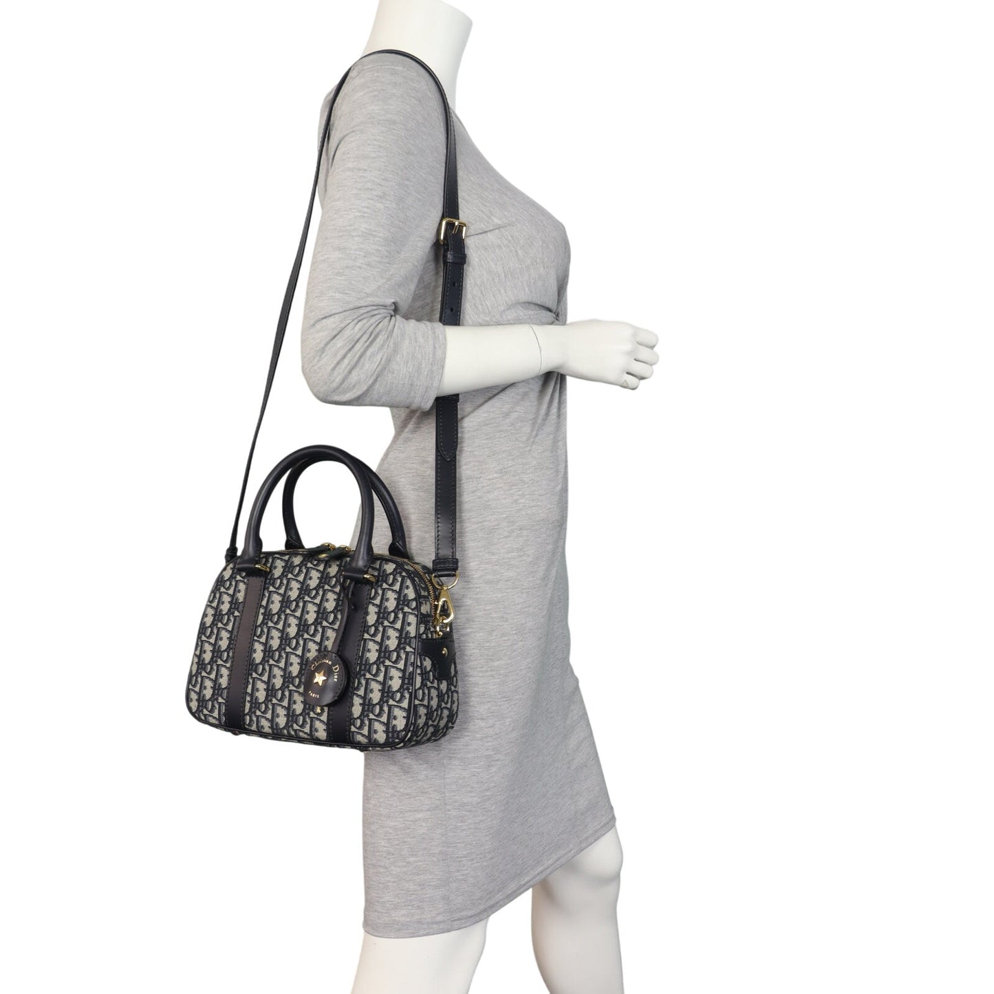 Dior D-Vibe Bowling Bag Medium Oblique