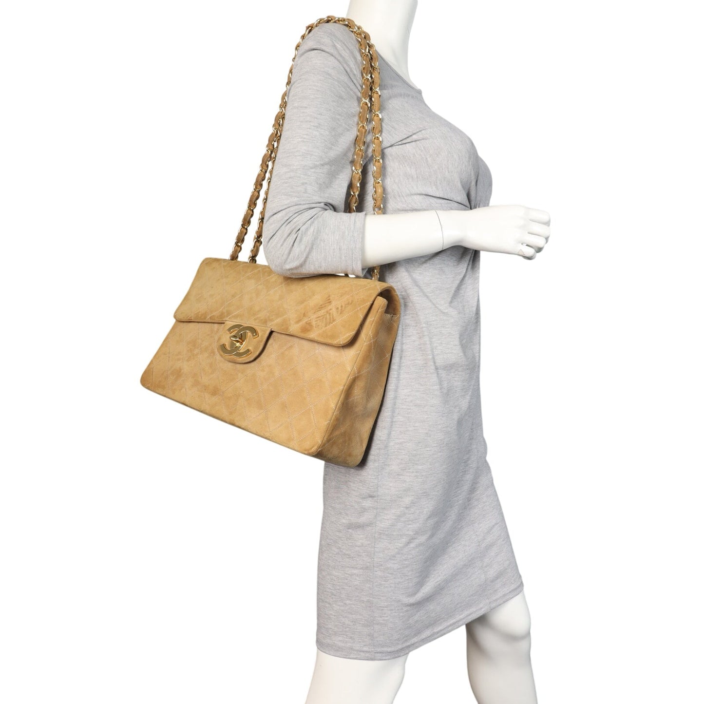Chanel Maxi Jumbo XL Single Flap Suede