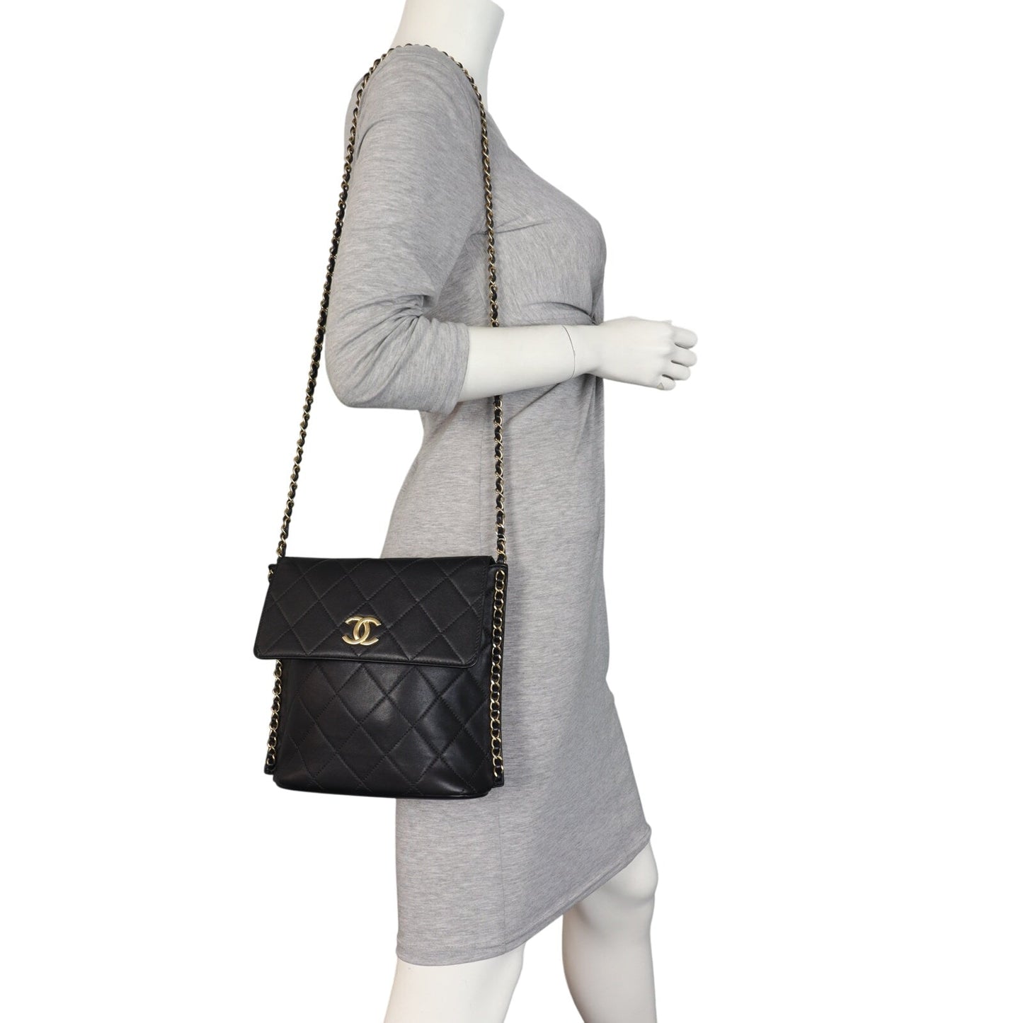 Chanel Quilted Hobo Bag Small