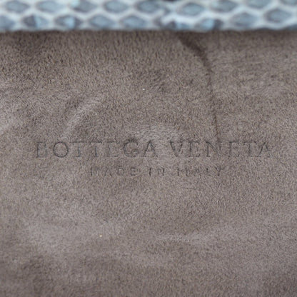 Bottega Veneta Knot Studded Python Trim Clutch