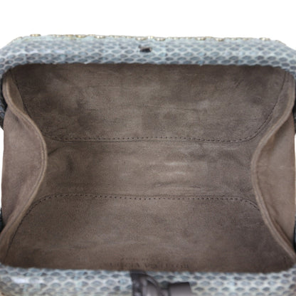 Bottega Veneta Knot Studded Python Trim Clutch