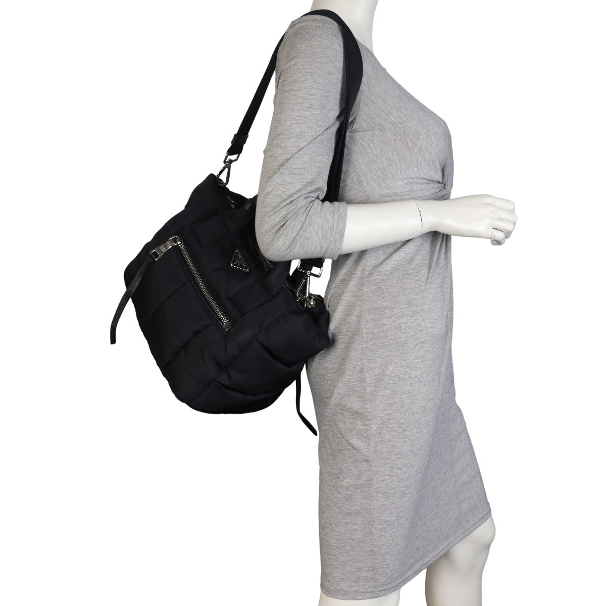 Prada Tessuto Nylon Bomber Tote Medium
