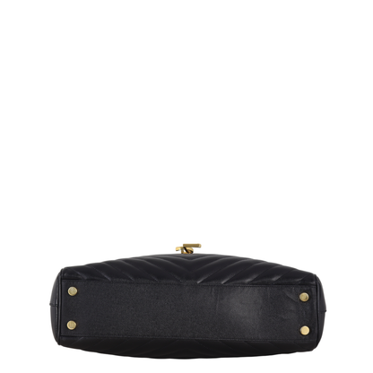 Saint Laurent Chevron Shopping Tote