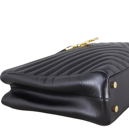 Saint Laurent Chevron Shopping Tote
