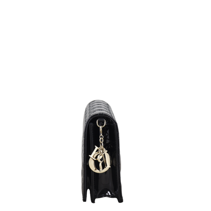 Dior Lady Dior Patent Cannage Pouch