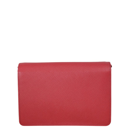 Prada Monochrome Saffiano Wallet on Chain