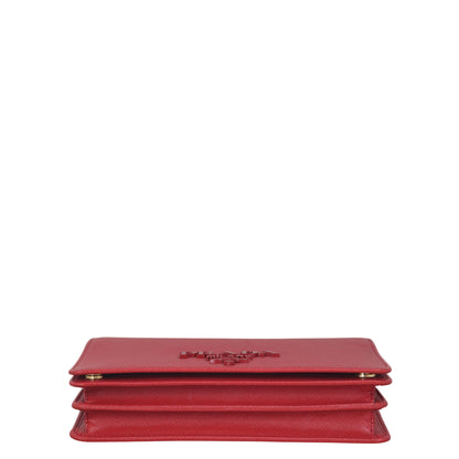 Prada Monochrome Saffiano Wallet on Chain
