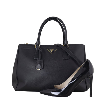 Prada Saffiano Lux Galleria Double Zip Tote Medium