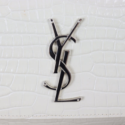 Saint Laurent Sunset Medium Croc-Embossed