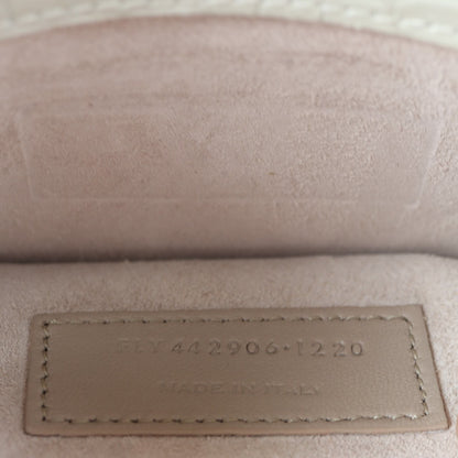 Saint Laurent Sunset Medium Croc-Embossed