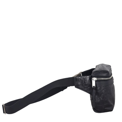 Saint Laurent City Belt Bag Croc-embossed