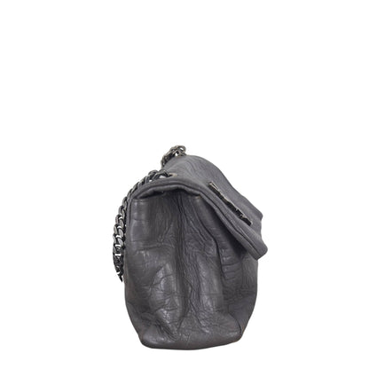 Saint Laurent West Hollywood Medium Croc-Embossed