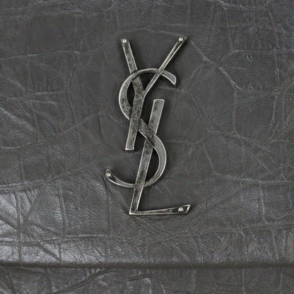 Saint Laurent West Hollywood Medium Croc-Embossed