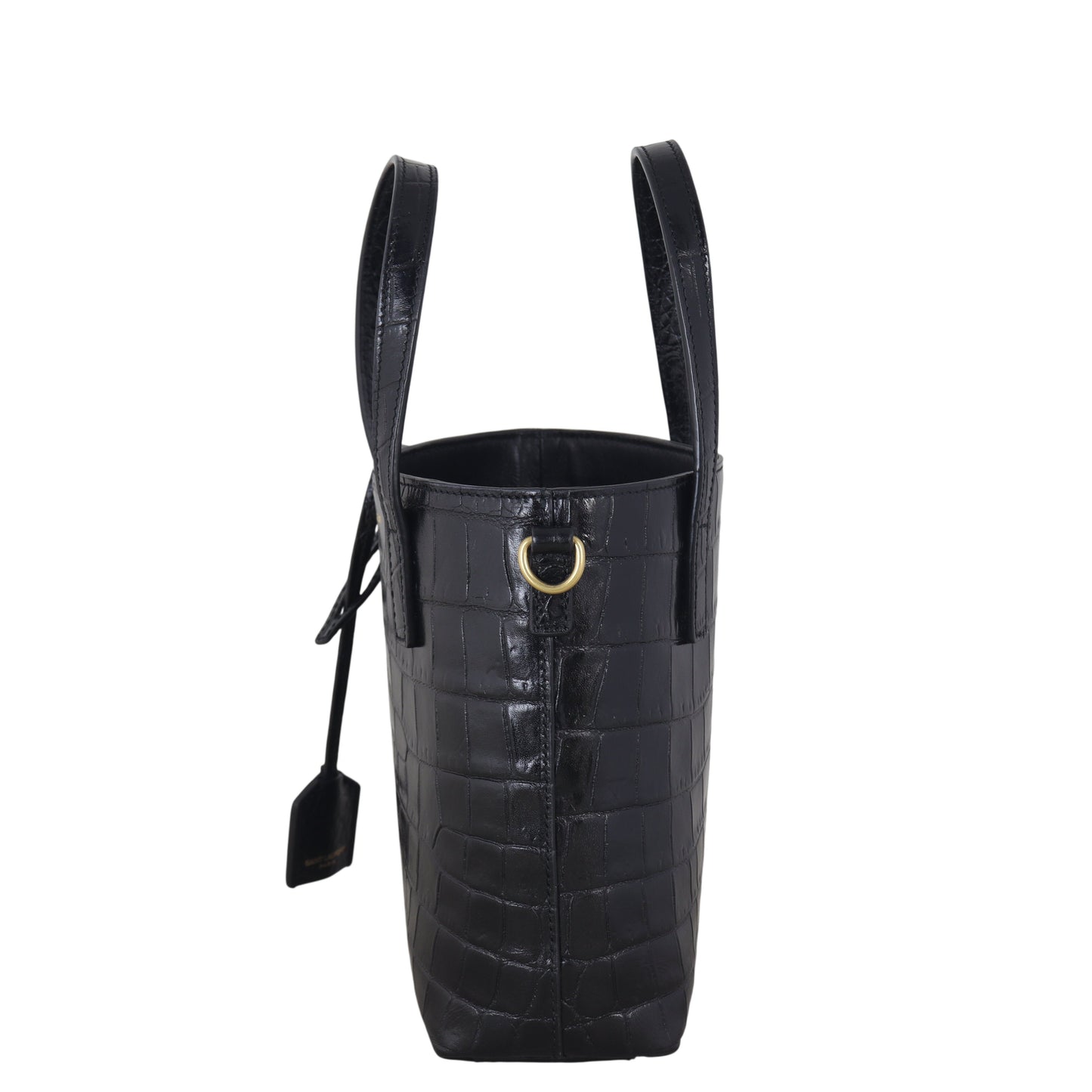 Saint Laurent Toy Shopping Tote Croc-embossed
