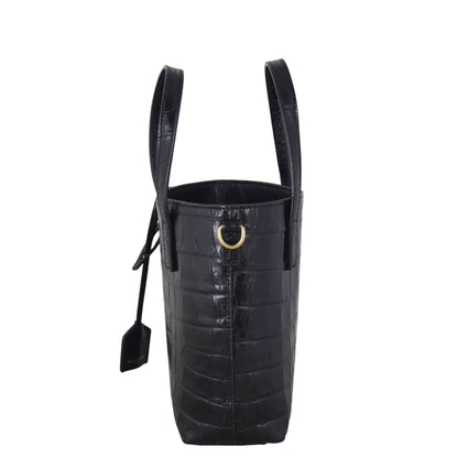 Saint Laurent Toy Shopping Tote Croc-embossed