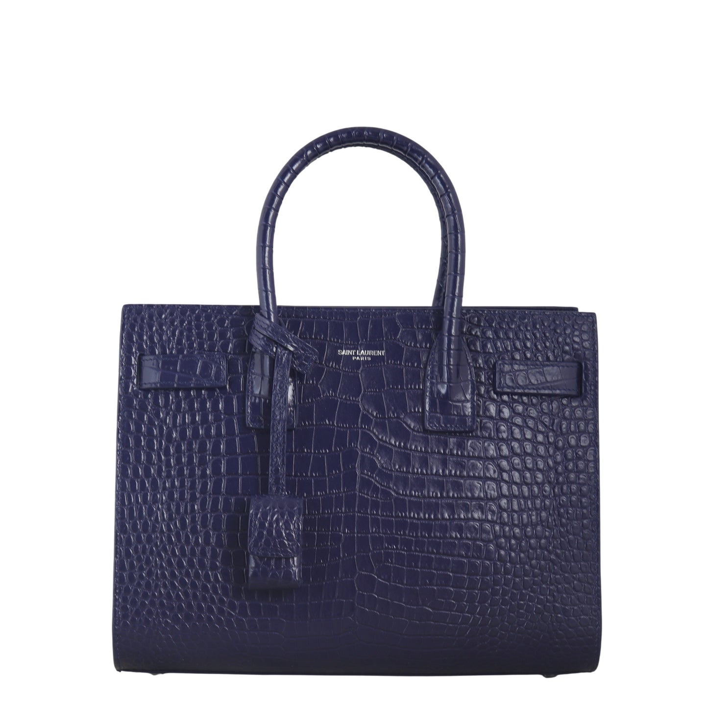 Saint Laurent Sac de Jour Baby Croc-Embossed