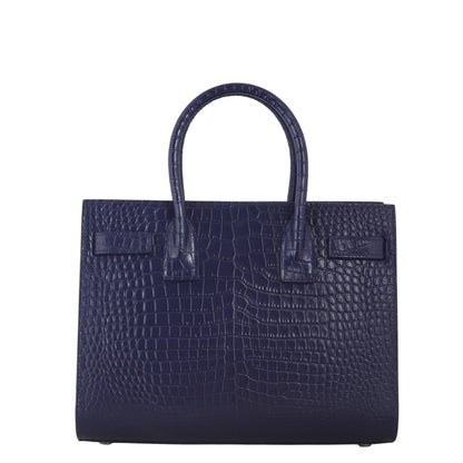Saint Laurent Sac de Jour Baby Croc-Embossed