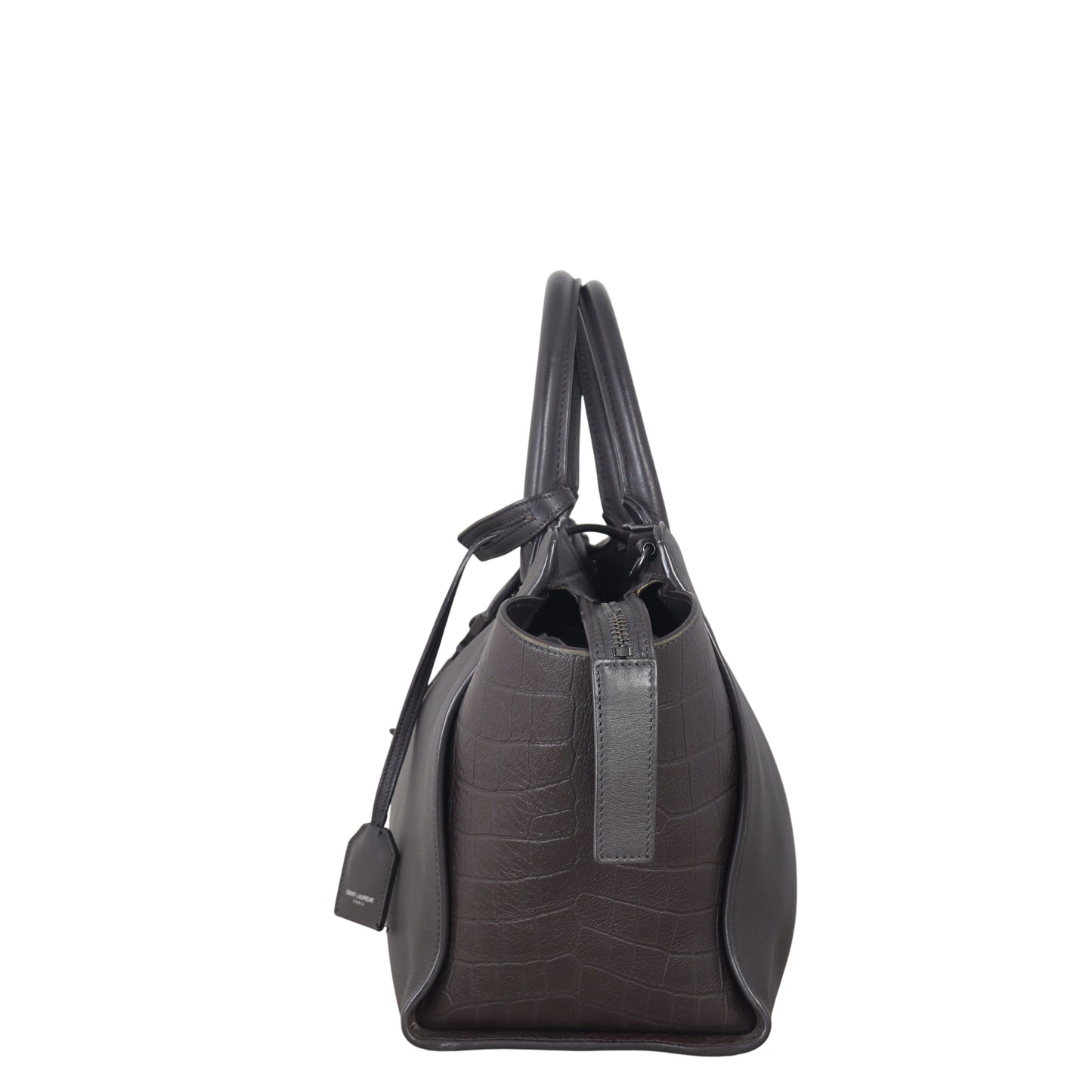 Saint Laurent Downtown Cabas Croc-Embossed