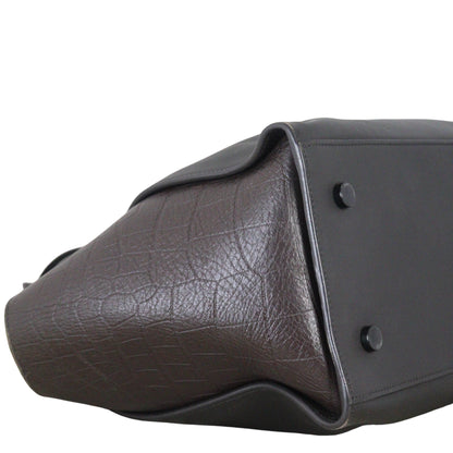 Saint Laurent Downtown Cabas Croc-Embossed
