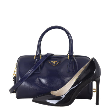 Prada Saffiano Vernice Bauletto Bag