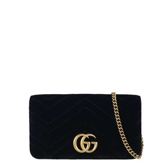 Gucci GG Marmont Velvet Super Mini Shoulder Bag
