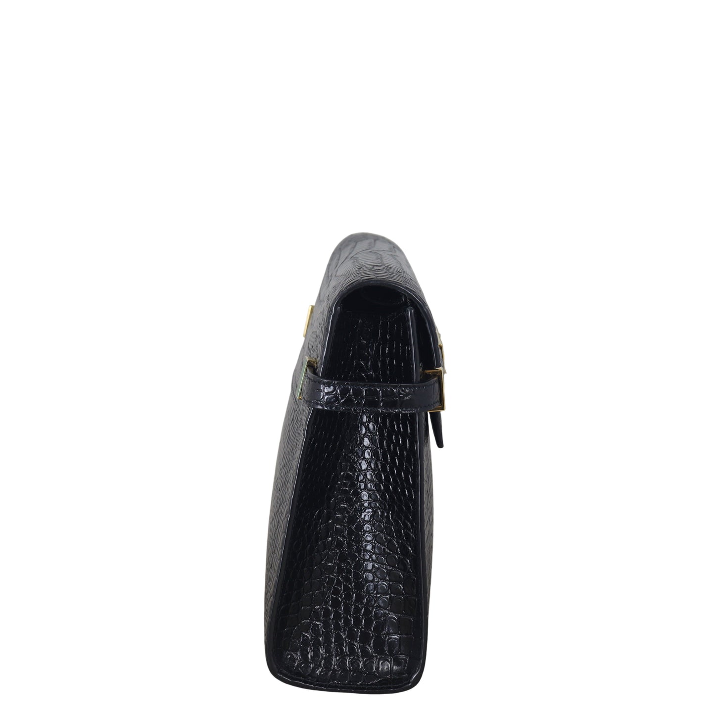 Saint Laurent Manhattan Shoulder Bag Medium Croc Embossed
