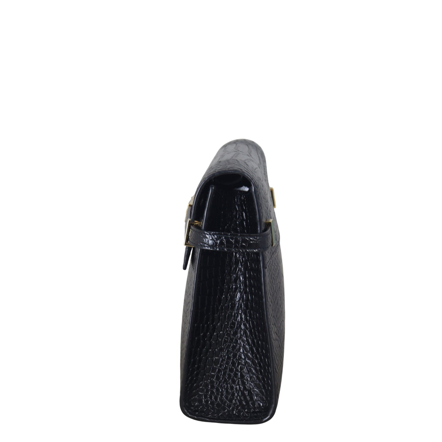 Saint Laurent Manhattan Shoulder Bag Medium Croc Embossed