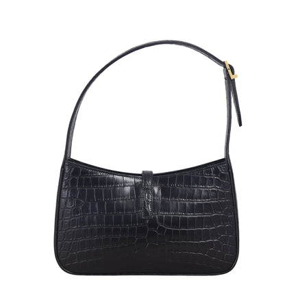 Saint Laurent Le 5 A 7 Hobo Croc-Embossed