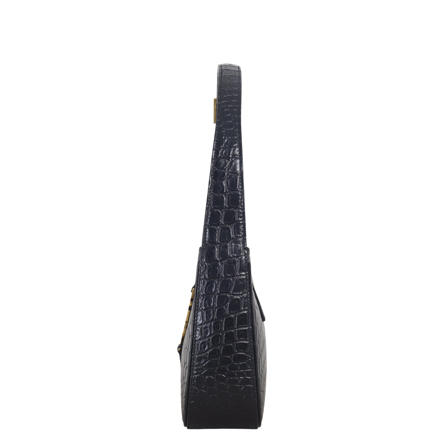 Saint Laurent Le 5 A 7 Hobo Croc-Embossed