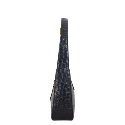 Saint Laurent Le 5 A 7 Hobo Croc-Embossed