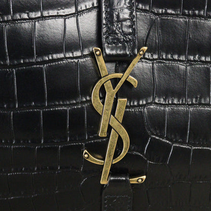 Saint Laurent Le 5 A 7 Hobo Croc-Embossed