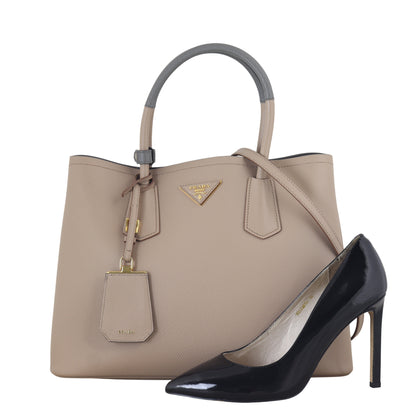 Prada Saffiano Cuir Double Bag Medium
