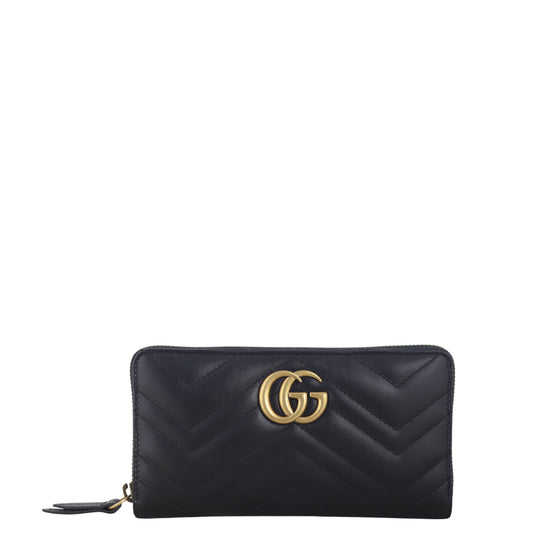Gucci GG Marmont Matelasse Zip Wallet
