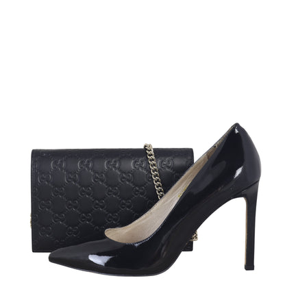 Gucci Guccissima Bow Wallet on Chain