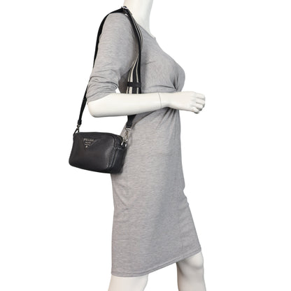 Prada Vitello Daino Zip Camera Bag
