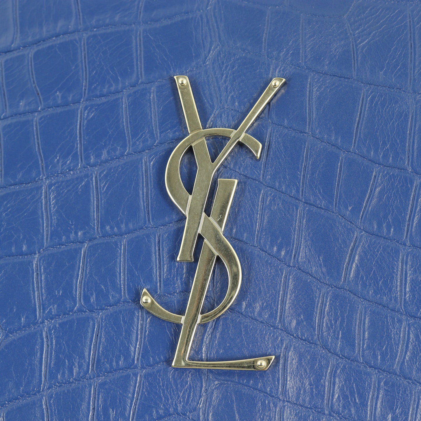 Saint Laurent Kate Clutch Croc-Embossed