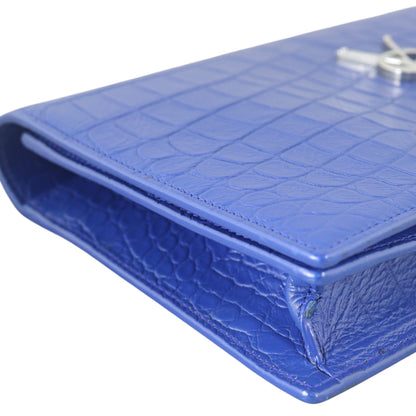 Saint Laurent Kate Clutch Croc-Embossed