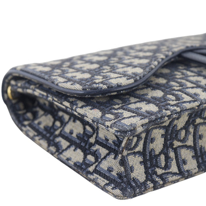 Dior Saddle Pouch Wallet on Chain Oblique