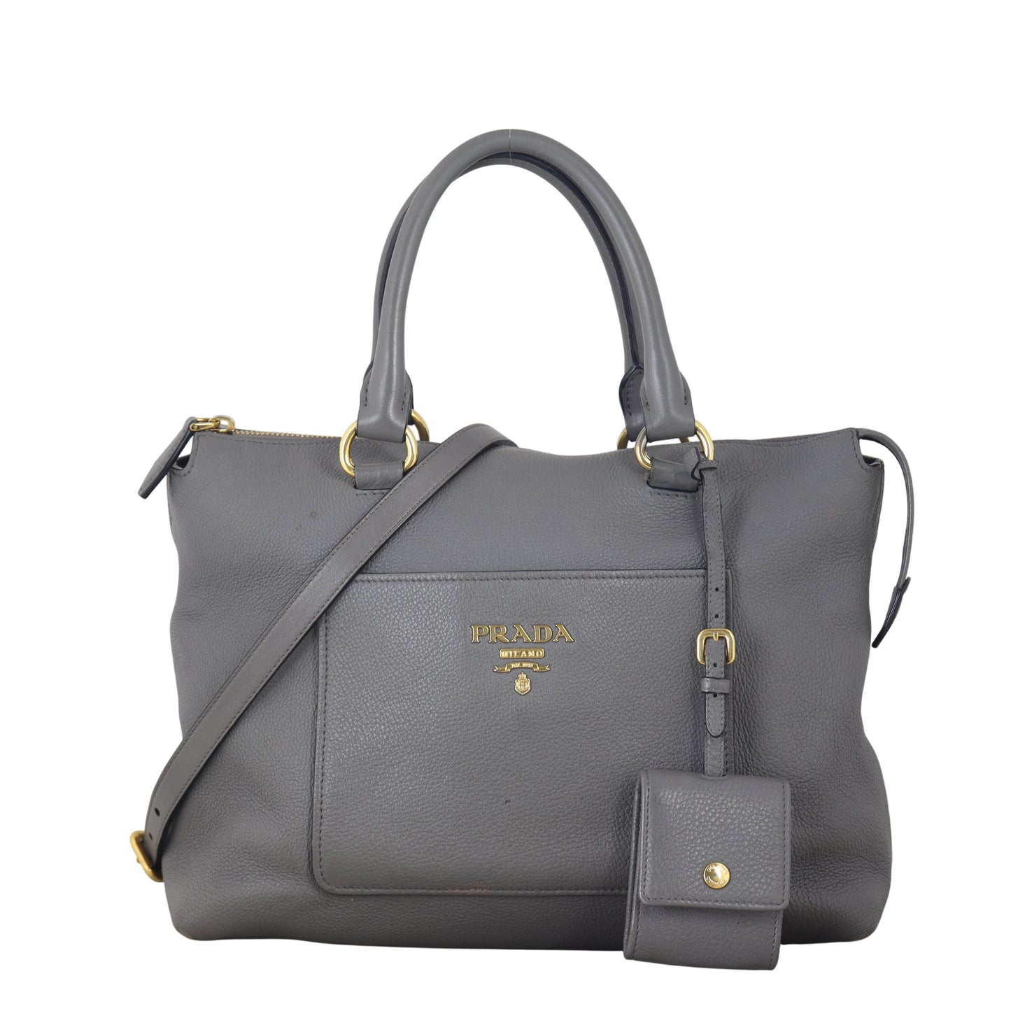 Prada Vitello Daino Zip Tote