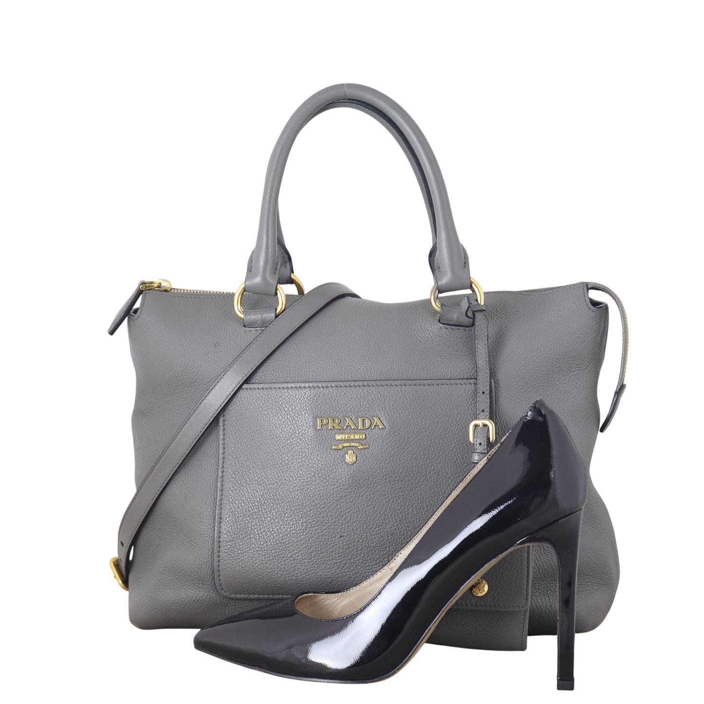 Prada Vitello Daino Zip Tote