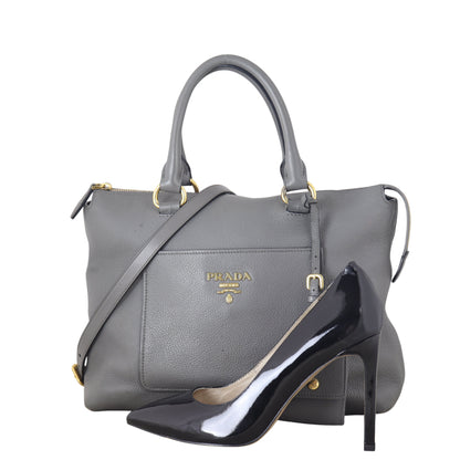 Prada Vitello Daino Zip Tote