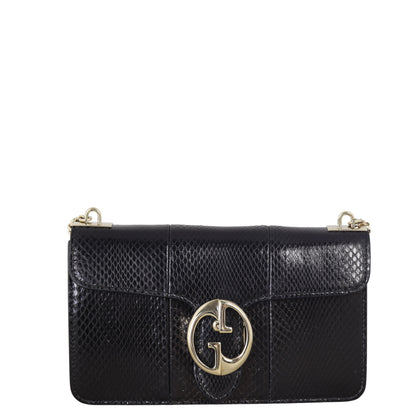 Gucci 1973 Flap Shoulder Bag Python
