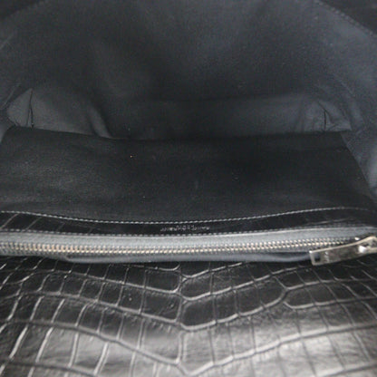 Saint Laurent College Large Croc Embossed