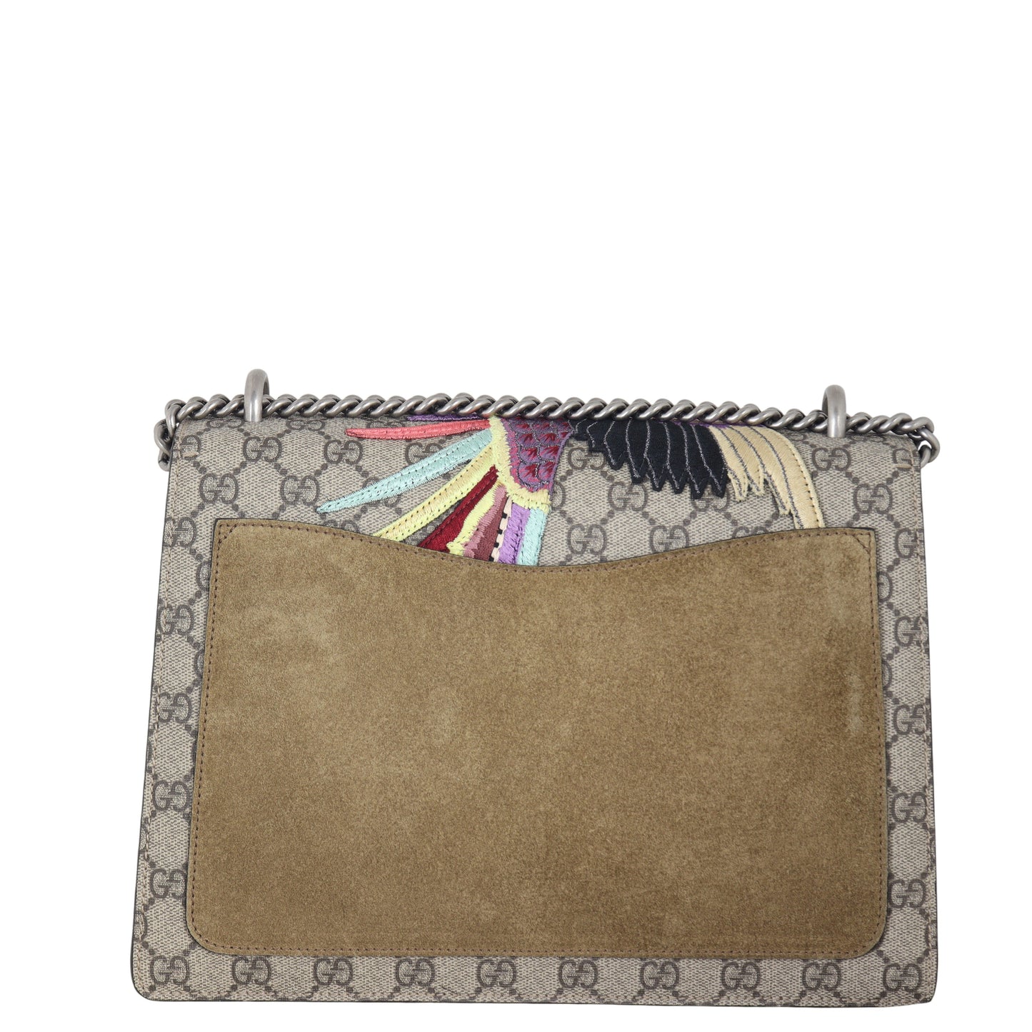 Gucci Dionysus GG Supreme Bird Embroidered Medium Shoulder Bag