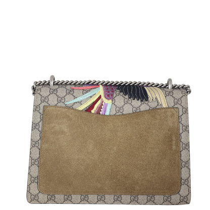 Gucci Dionysus GG Supreme Bird Embroidered Medium Shoulder Bag