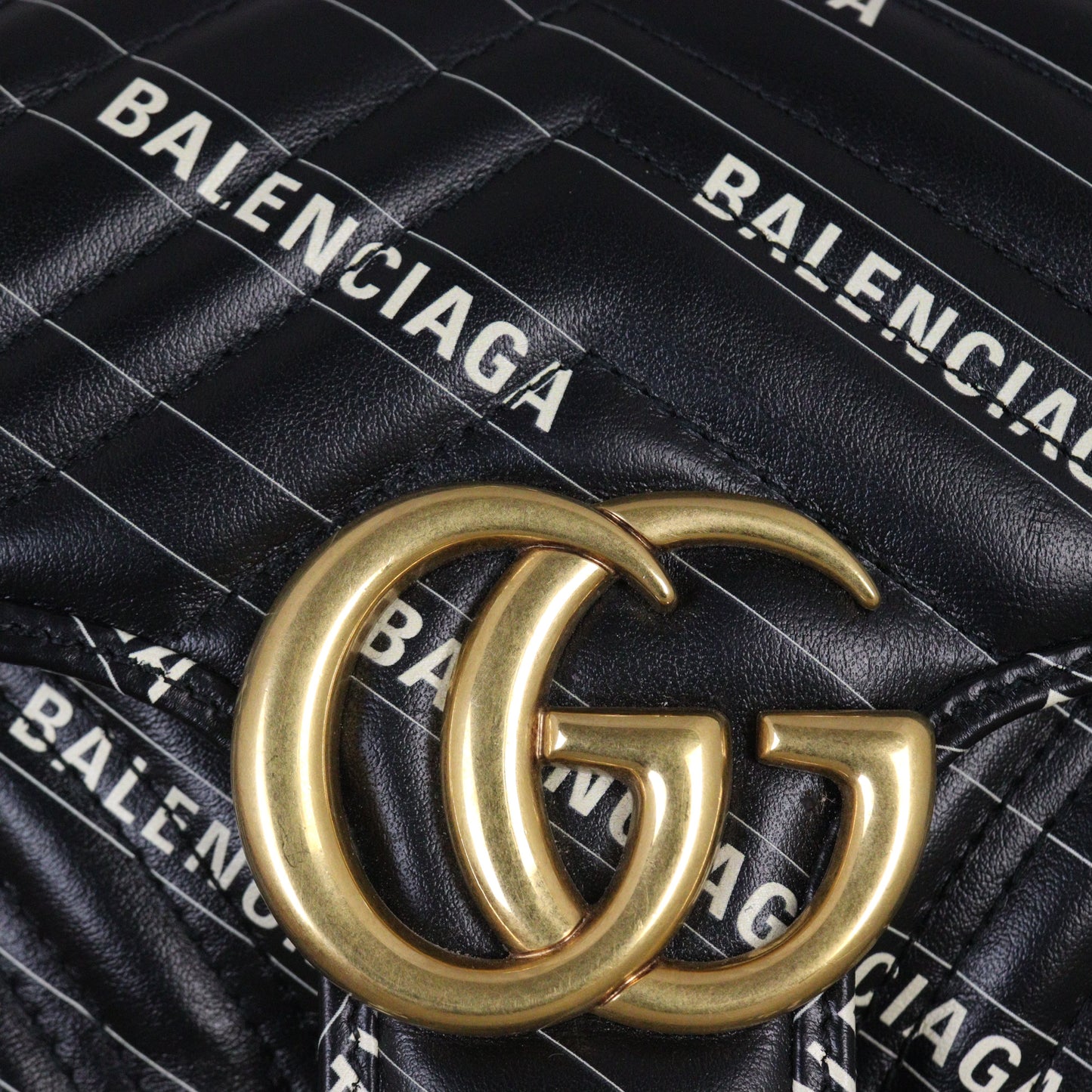 Gucci x Balenciaga The Hacker Project GG Marmont Matelasse Small Shoulder Bag