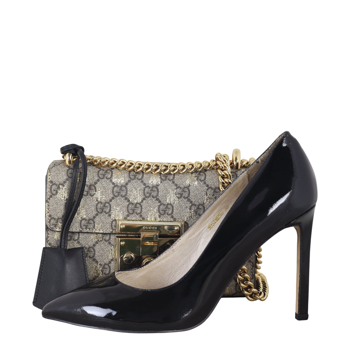 Gucci GG Supreme Bees Padlock Shoulder Bag