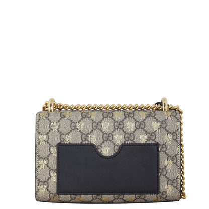 Gucci GG Supreme Bees Padlock Shoulder Bag