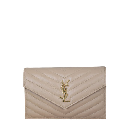 Saint Laurent Cassandre Envelope Chain Wallet